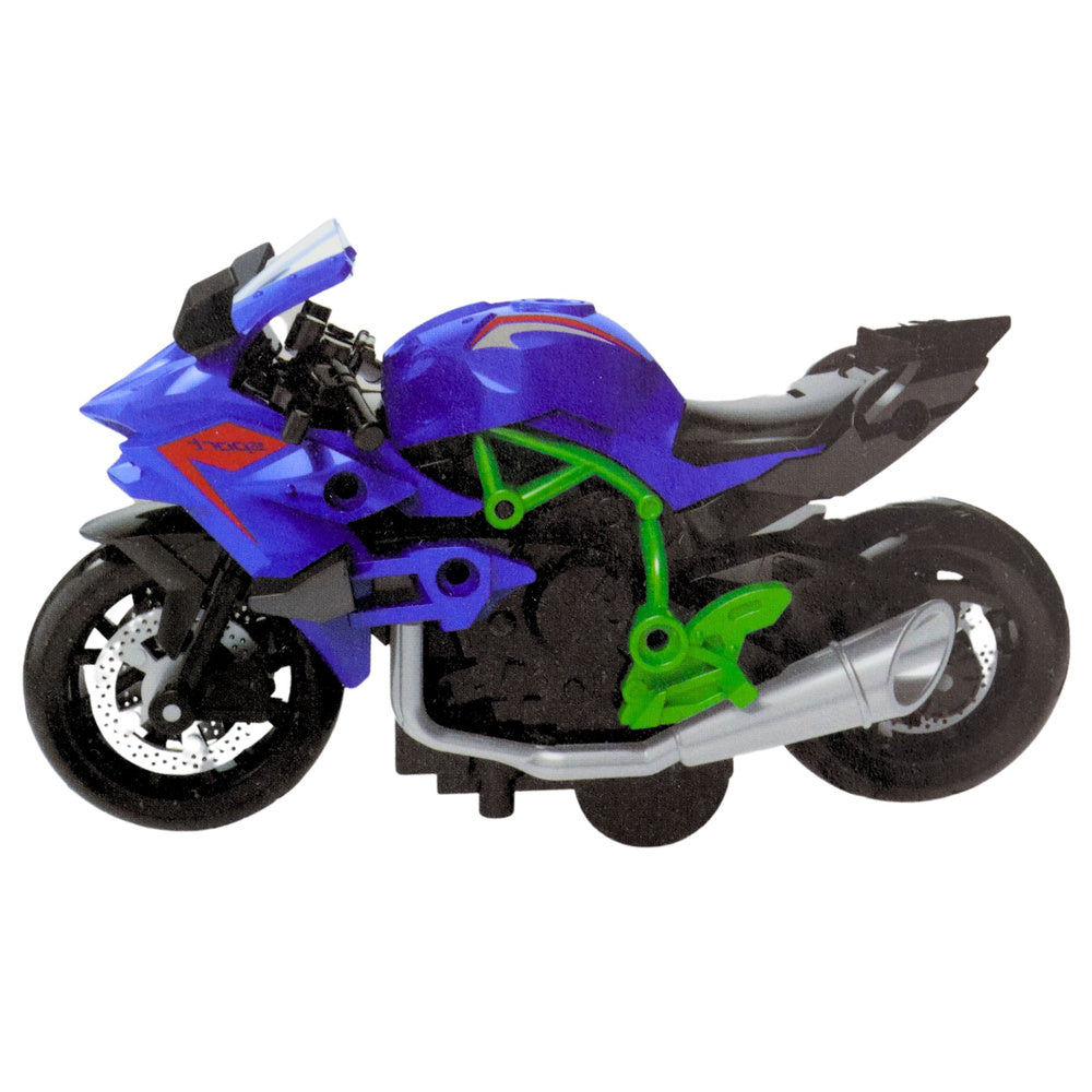 Metalni motor za sastavljanje 1:14 DIY - zeleno/plavi