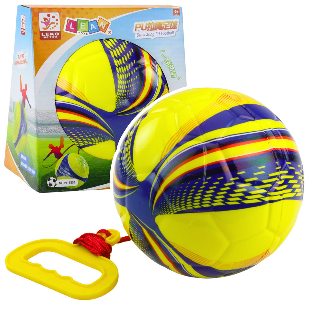 Pjenasta lopta na traci za djecu - 14 cm - žuta
