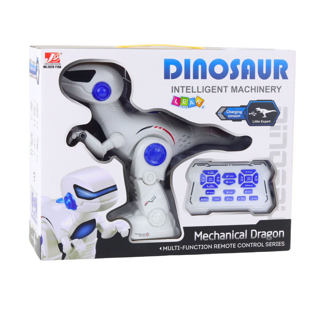 Inteligentni dinosaur na daljinsko upravljanje Tyrannosaurus Rex - bijelo/plavi