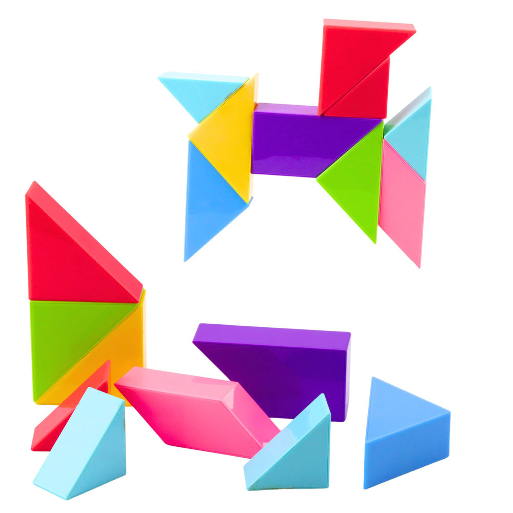 Magnetni blokovi Tangram 9 elemenata - šareni