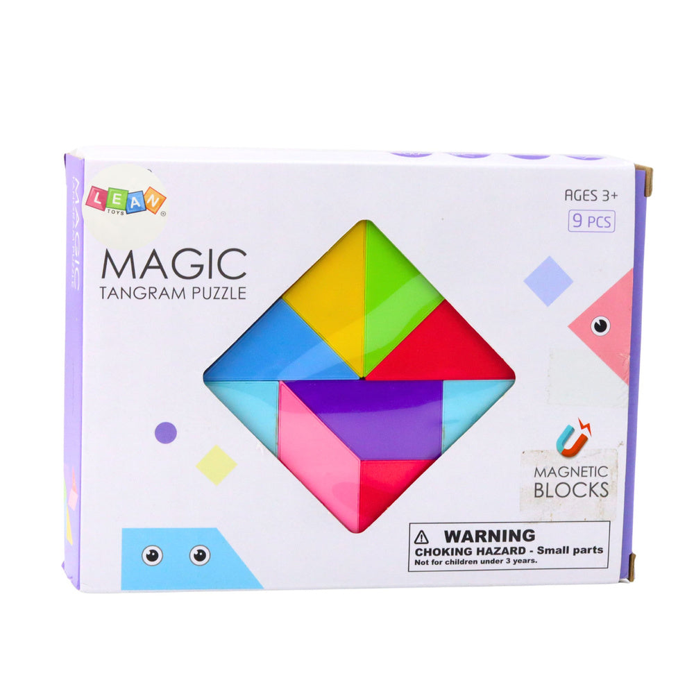 Magnetni blokovi Tangram 9 elemenata - šareni