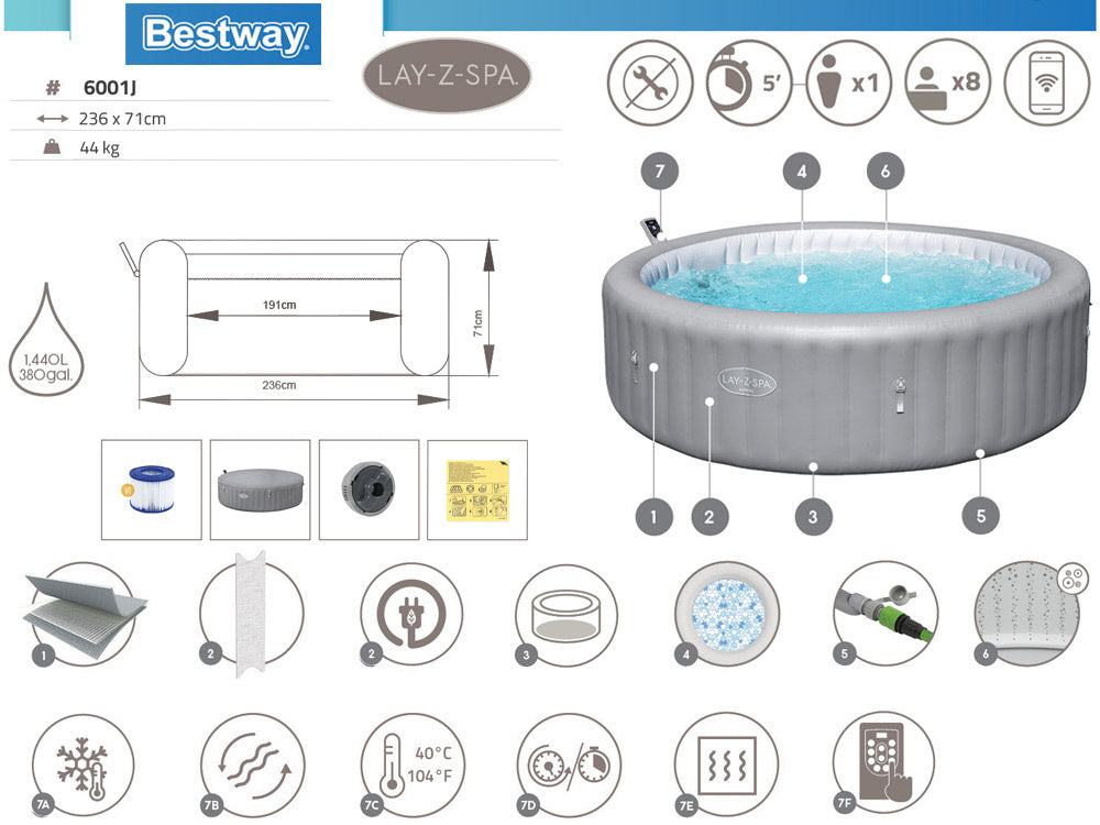 Bestway Lay-Z-Spa Hawaii AirJet