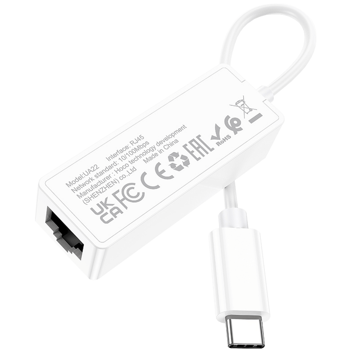 hoco. Adapter USB type C na LAN - UA22 type C