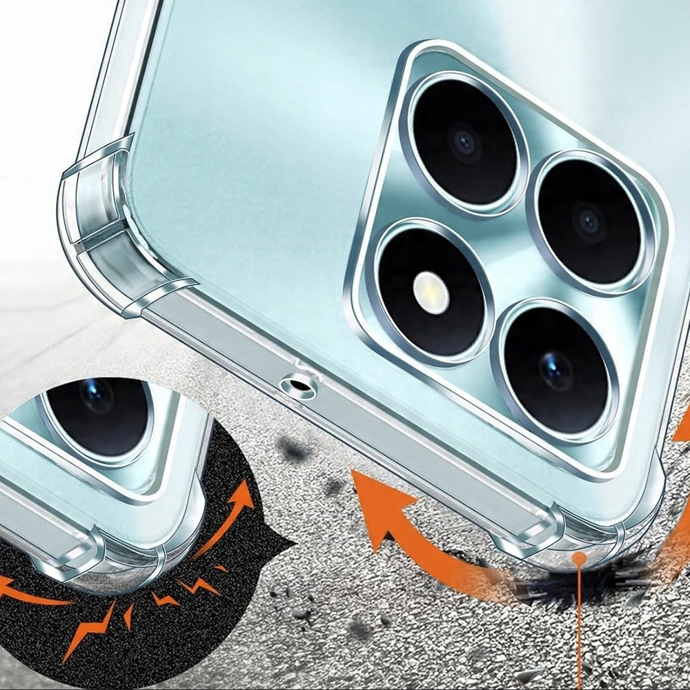 Techsuit Shockproof Clear Silicone prozorna maska odporna na udarce za Honor X6c