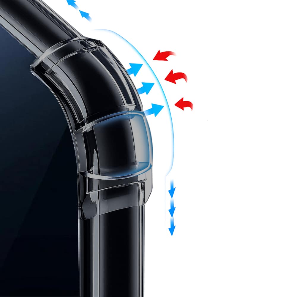 Techsuit Shockproof prozorna silikonska zaščitna torbica MagSafe za Honor 400 – dimno črna
