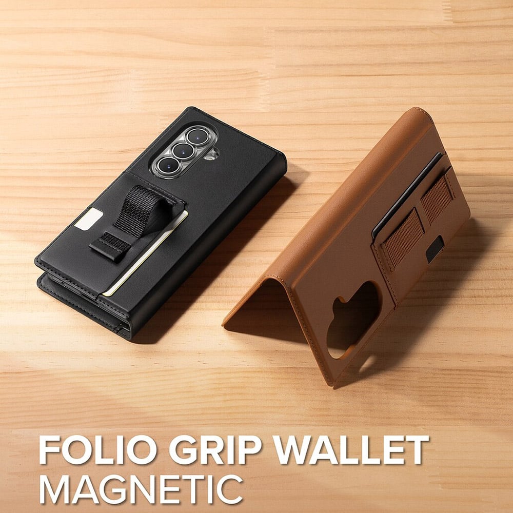 Ringke – Magnetna denarnica Folio Grip za Samsung Galaxy Z Fold 7 – črna