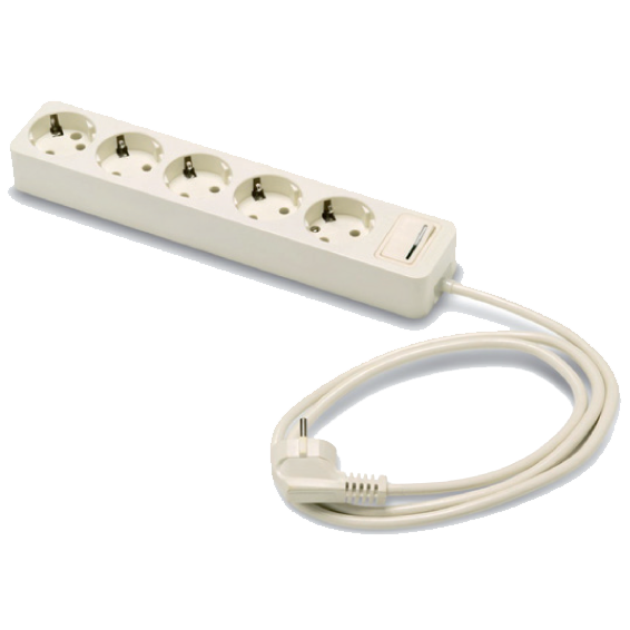 Famatel Produžni kabel 5 utičnica, 1.5m, prekidač, bijeli, 1.5mm² - 2625-PK5/1.5
