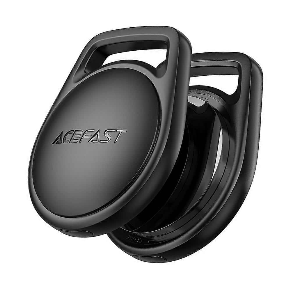 Acefast (4 kom) Pametni tracker kompatibilan s Apple Find My (samo za iOS) s vrpcom za mobitel - Crni