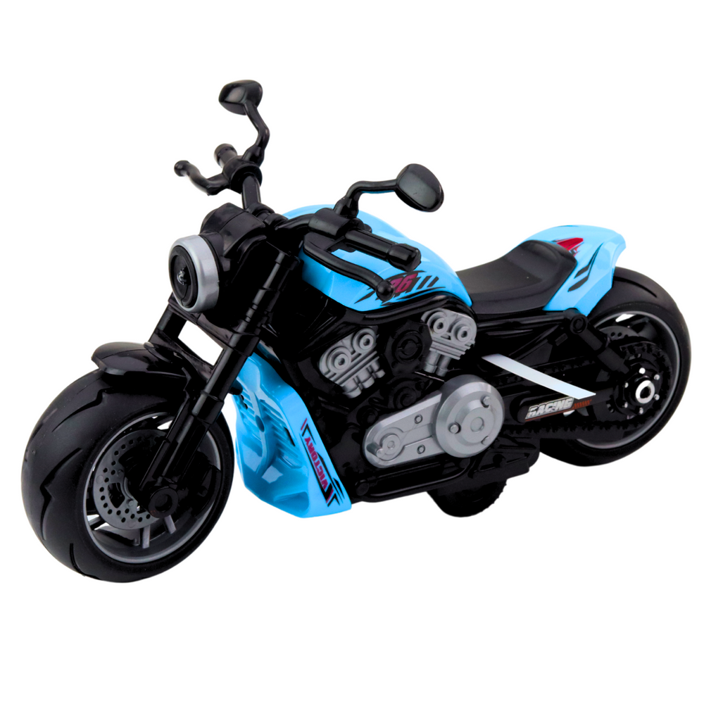 Battery Operated Toy Motorcycle Motor Lights Sounds Blue