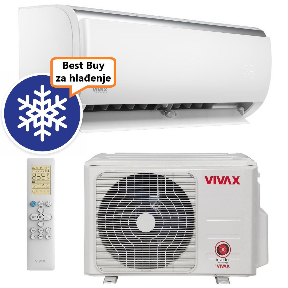Vivax klima uređaj 2,64kW ACP-09CH25AEQI - Q design, za prostor do 30m2, A++ energetska klasa