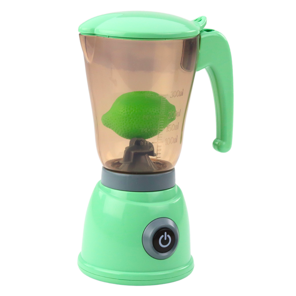 Električni blender za igru sa čašom i voćem - tirkizni