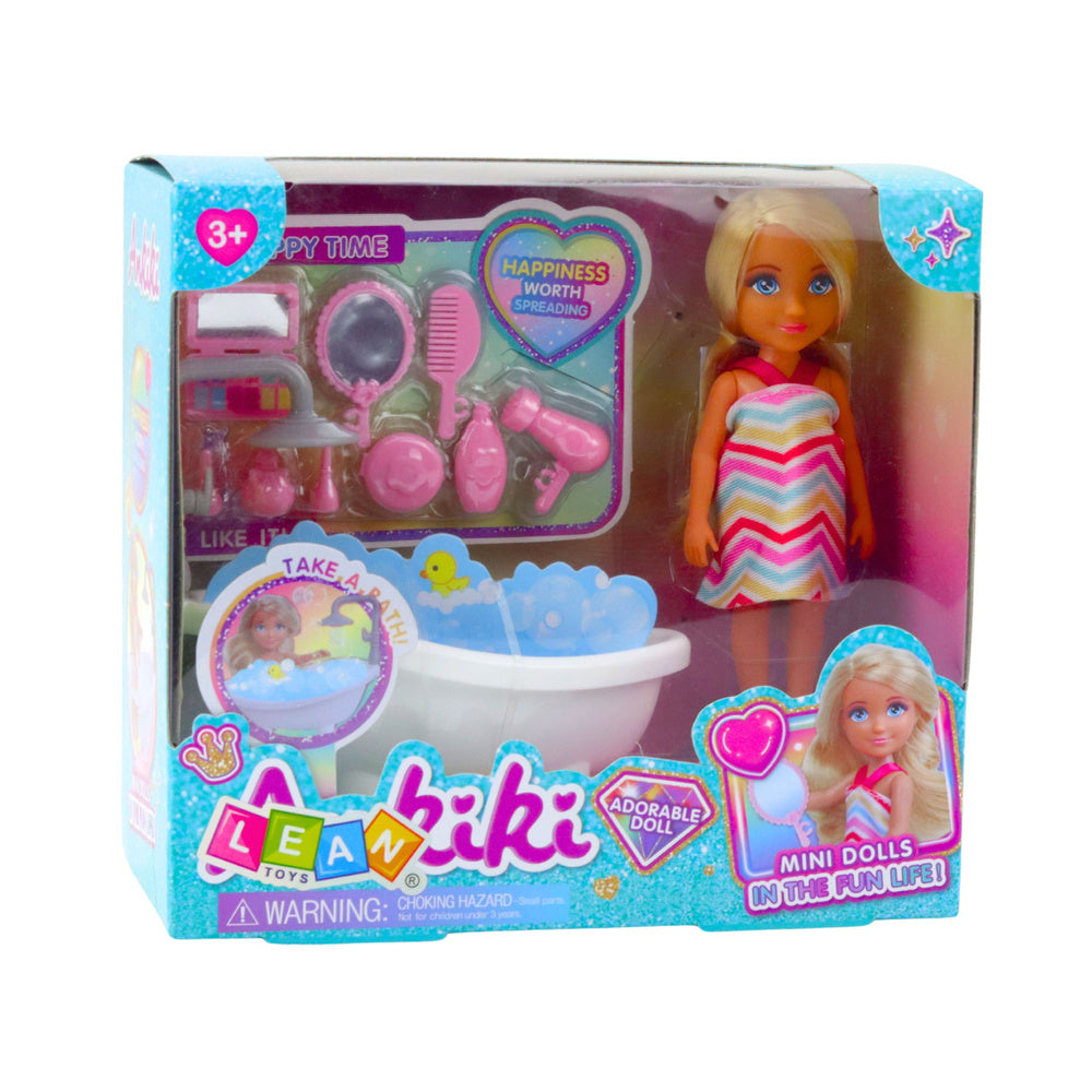 Ankiki mini lutka za igru sa kadom - 13 cm - plava