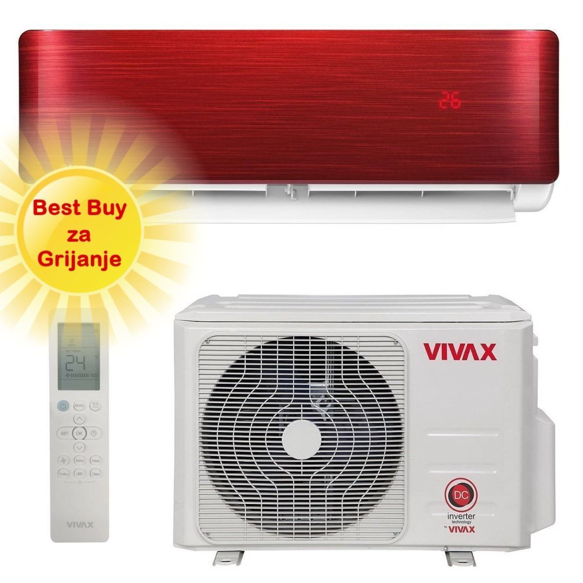 Vivax klima uređaj 3,52kW ACP-12CH35AERI+ - R+ design, za prostor do 35m2, A+++ energetska klasa