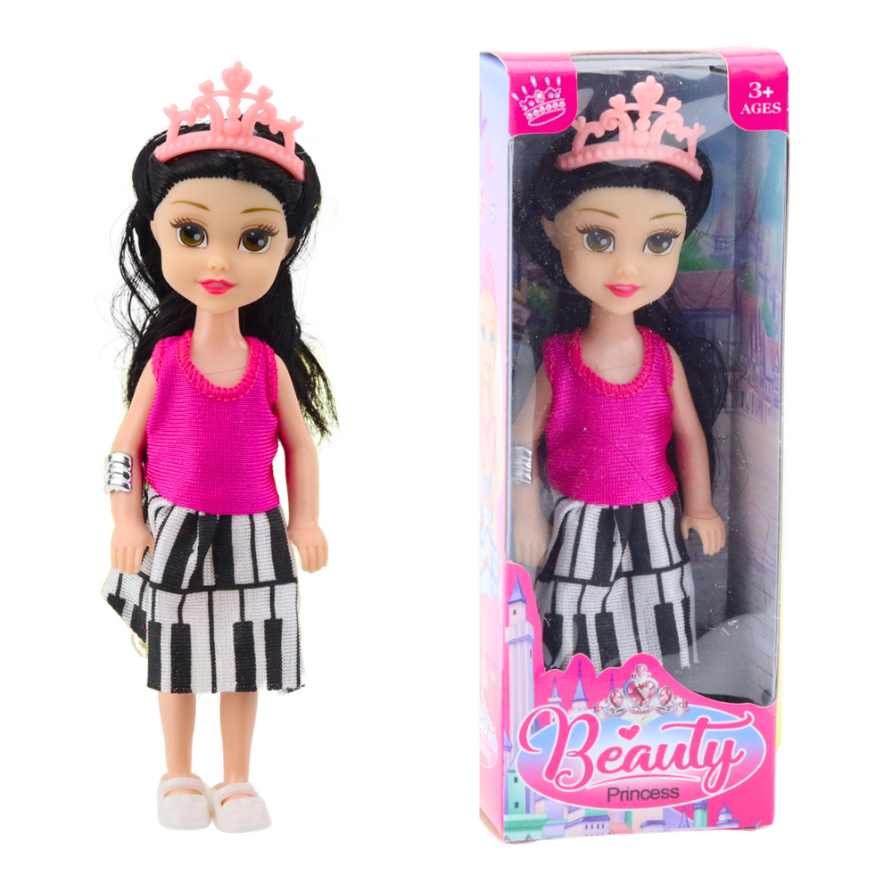 Mini lutka za igru princeza sa krunom 14cm - boju biramo nasumično