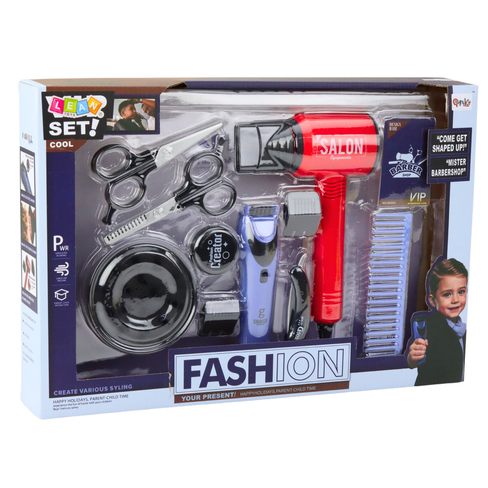 Dječji frizerski set sa fenom, škarama i aparatom za šišanje - FASHION