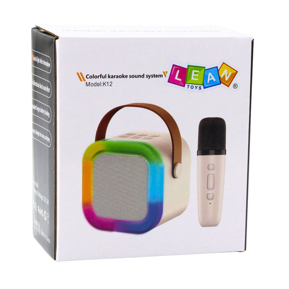 Mikrofon za karaoke sa zvučnikom K12 RGB Bluetooth - plavi