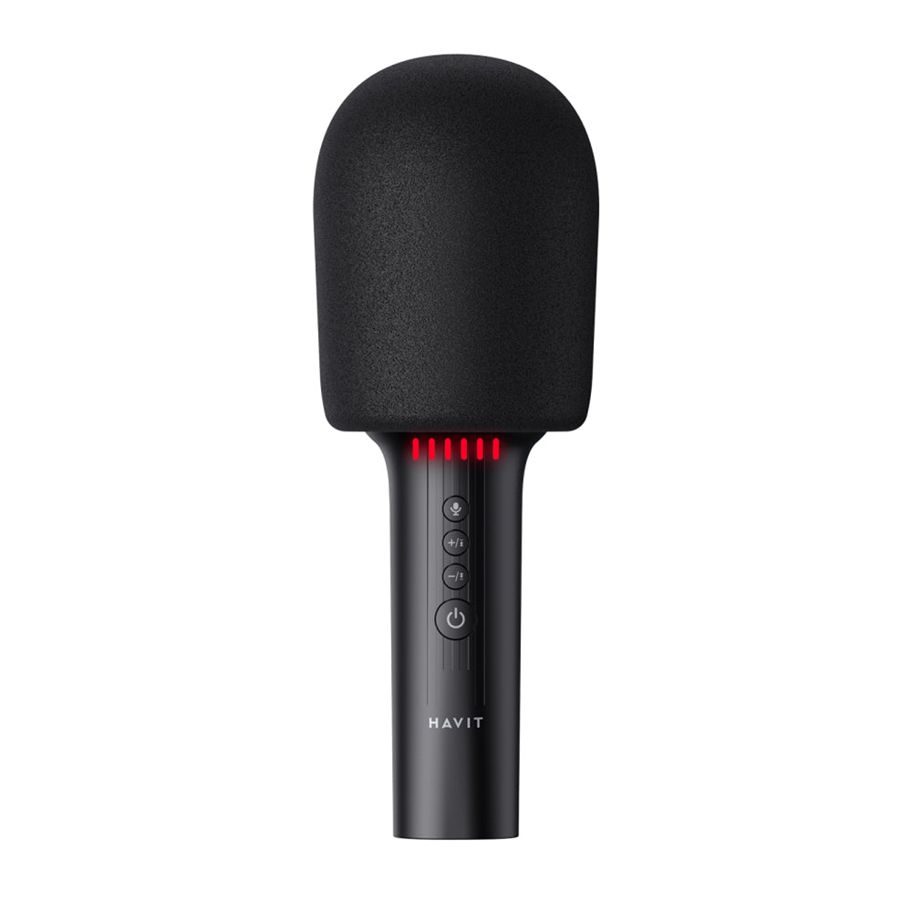 Havit - Prenosni karaoke mikrofon (SK851BT) Bluetooth V5.0 TF AUX 6h 1200mAh - Črn