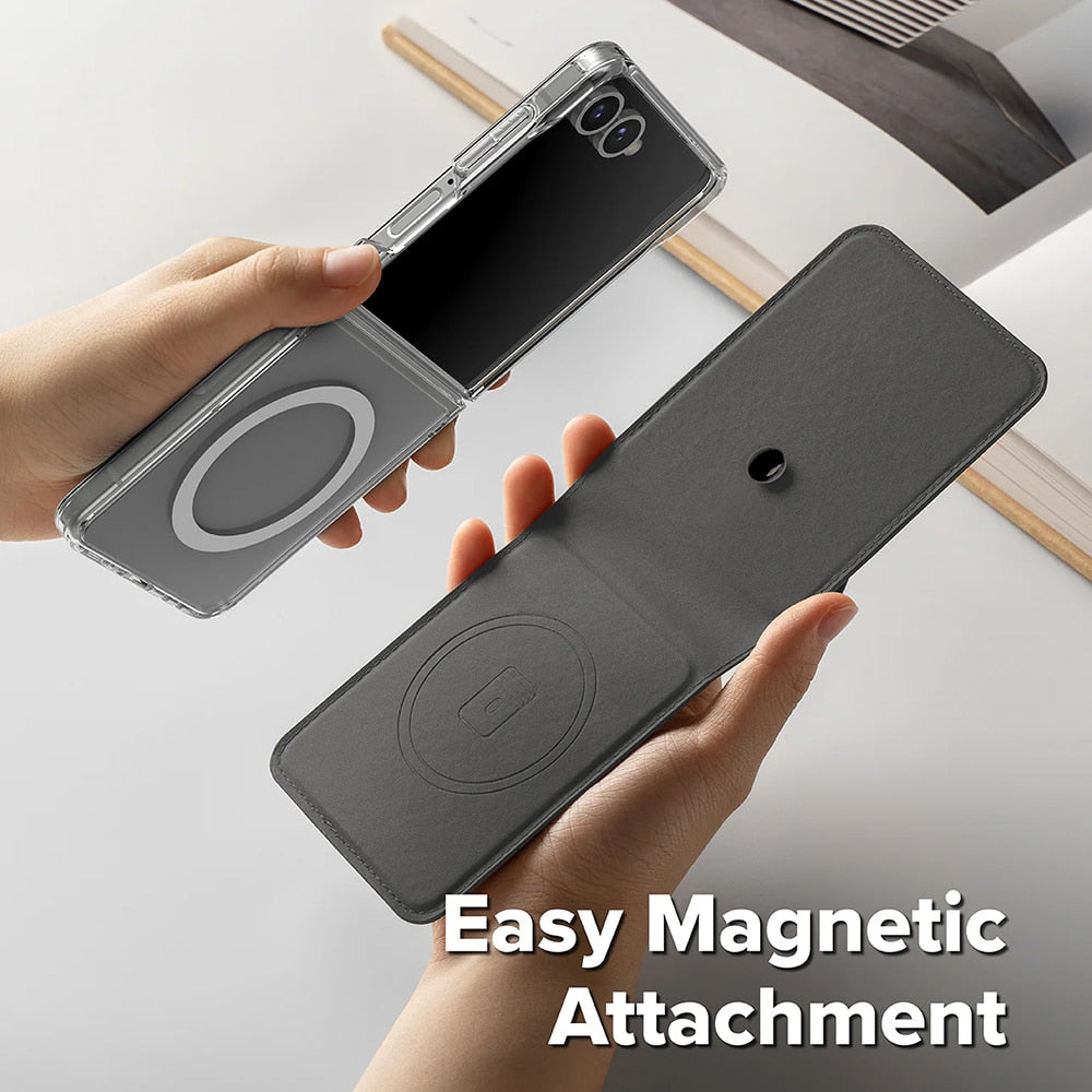 Ringke – Magnetna denarnica Folio Grip za Samsung Galaxy Z Flip7 – rjava
