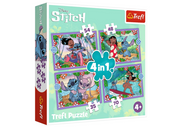 Puzzle 4u1 Ludi dani s Lilo Stitch - Trefl 34633