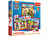 Puzzle 3u1 Sretni psići Paw Patrol Trefl 34867