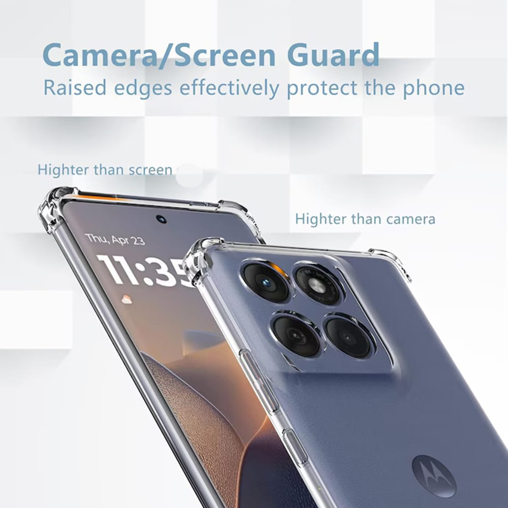 Techsuit Shockproof Clear Silicone prozorna maskica odporna na udarce za Motorola Moto G56