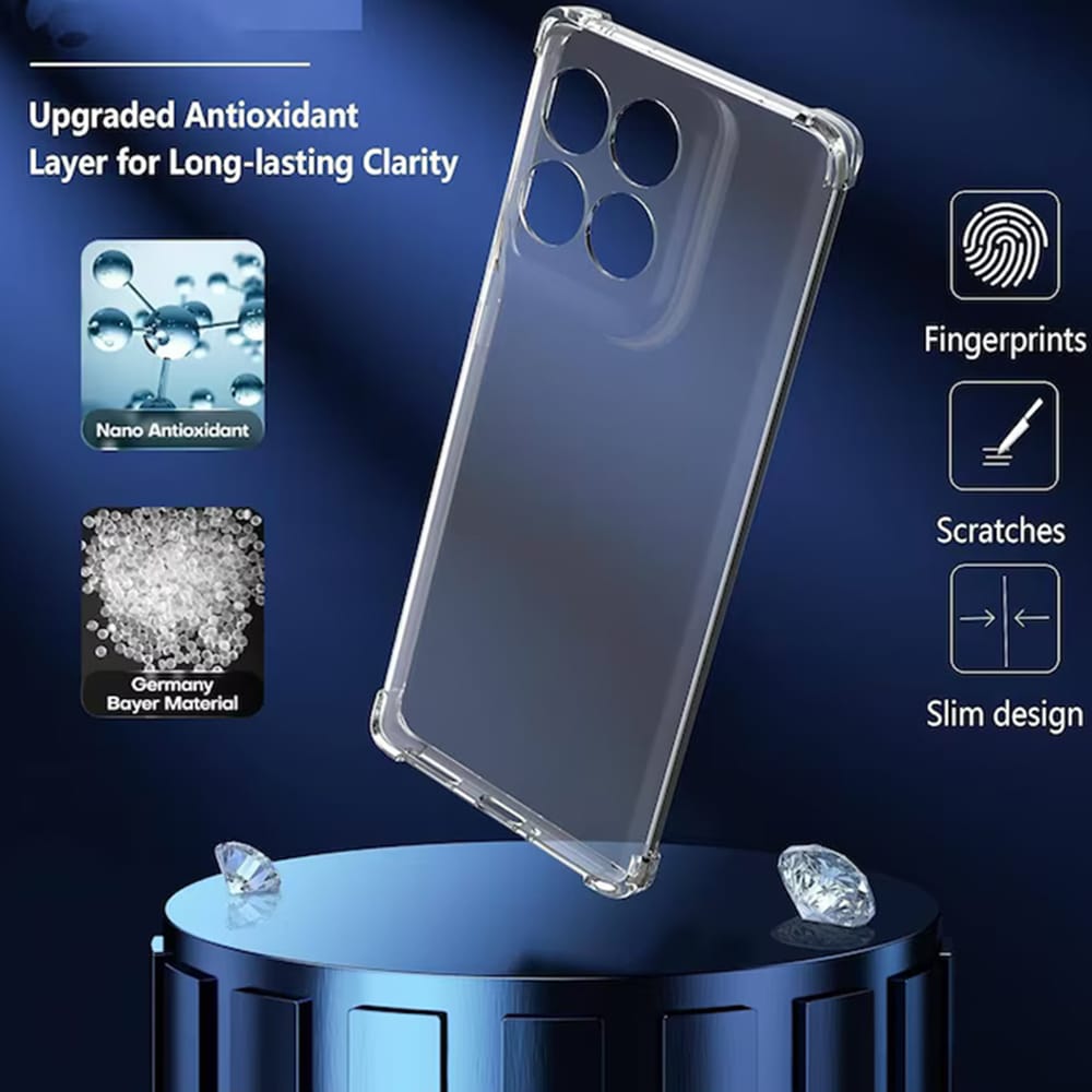 Techsuit Shockproof Clear Silicone prozorna maskica odporna na udarce za Motorola Moto G56