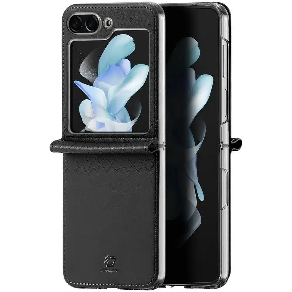 DUX DUCIS Bril - usnjena torbica za Samsung Galaxy Z Flip5 5G črna