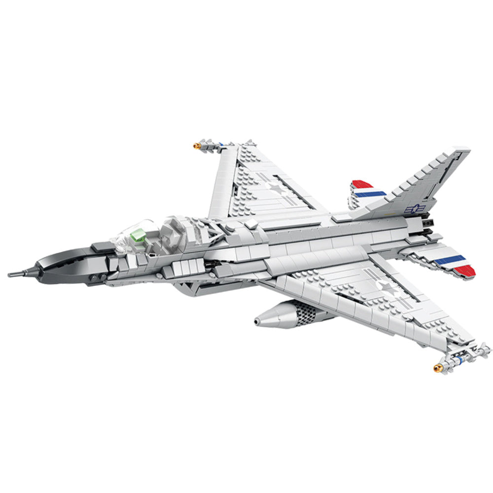 kockice za slaganje aviona F-16 sastavljenog od 1427 elemenata