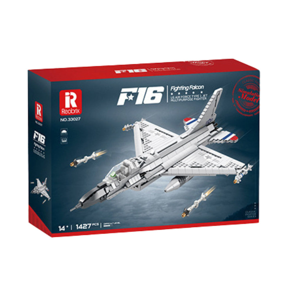 kockice za slaganje aviona F-16 sastavljenog od 1427 elemenata