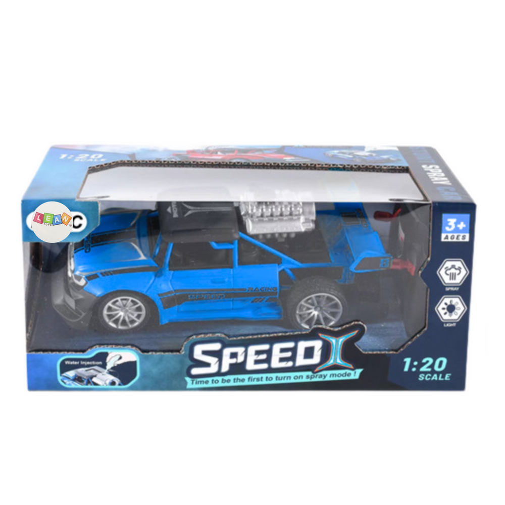 Auto na daljinsko upravljanje SpeedX RC 1:20 sa dimnim i svjetlosnim efektima - plavi