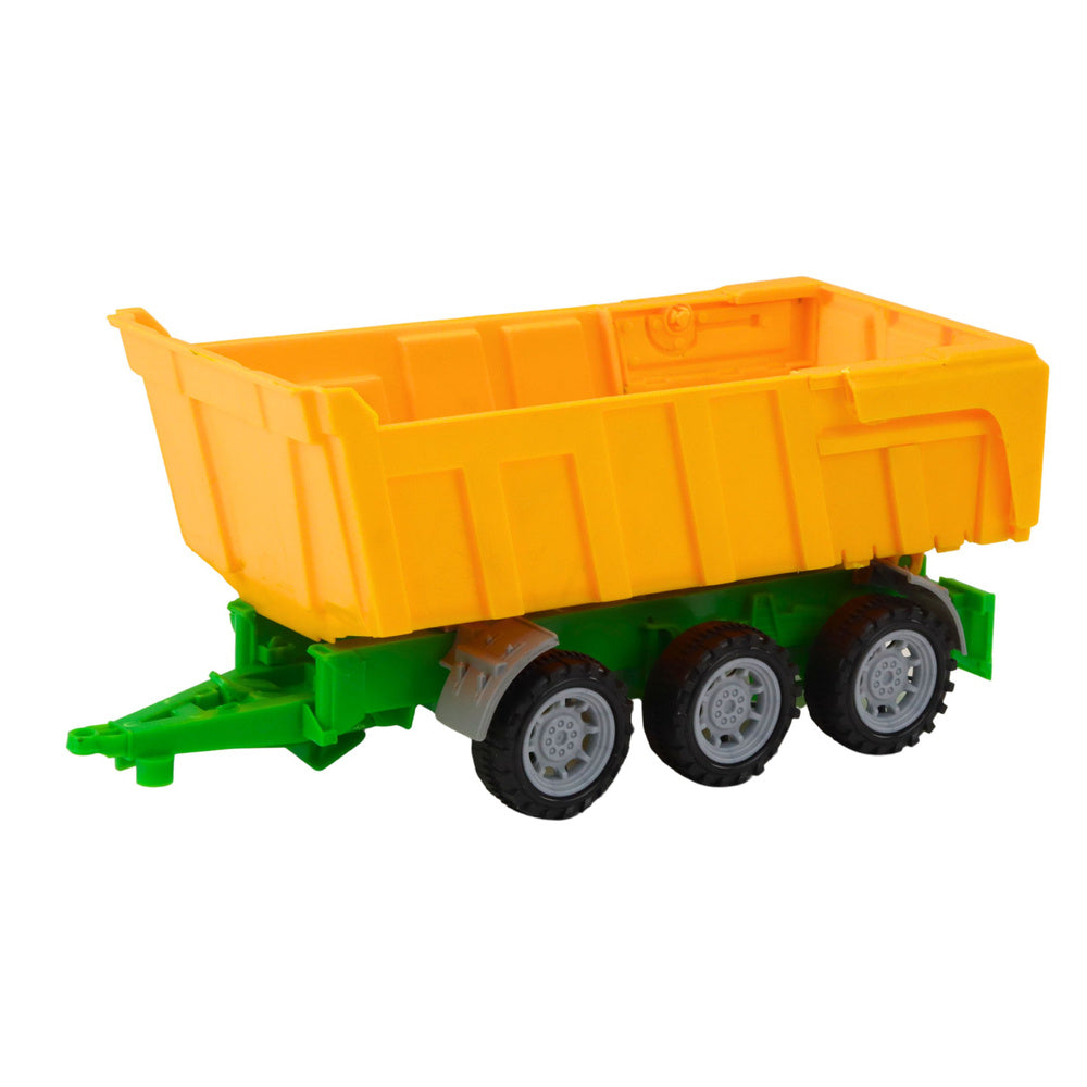 Poljoprivredni traktor s prikolicom 46cm - crveno/žuti