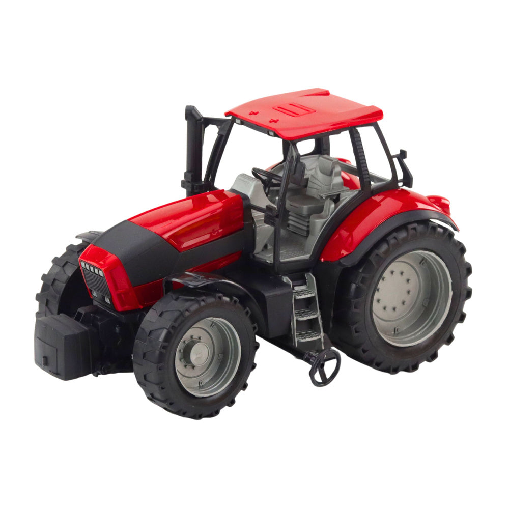 Poljoprivredni traktor s prikolicom 46cm - crveno/žuti