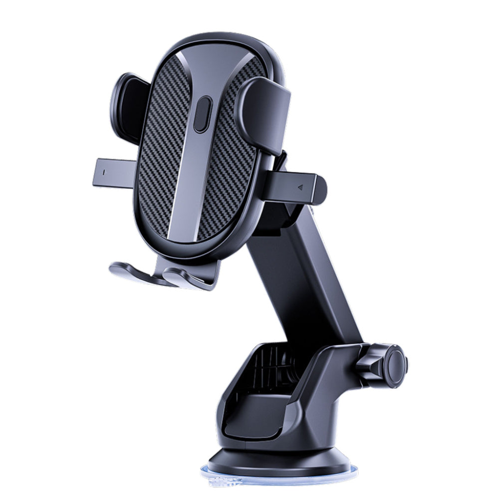 Čvrsti držač za mobitel za vjetrobransko staklo ili nadzornu ploču - crno/sivi