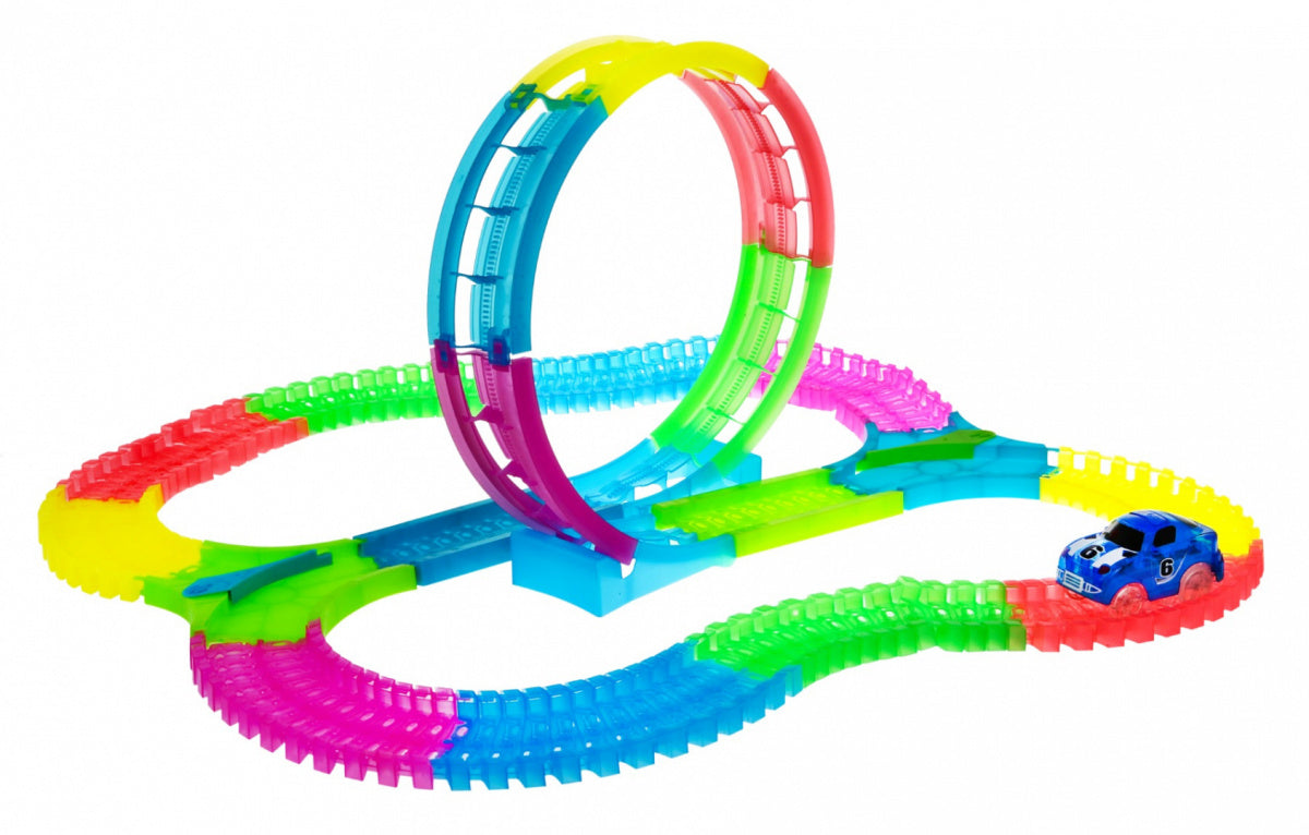Svjetleća staza za autiće Glow track- 132 elemenata