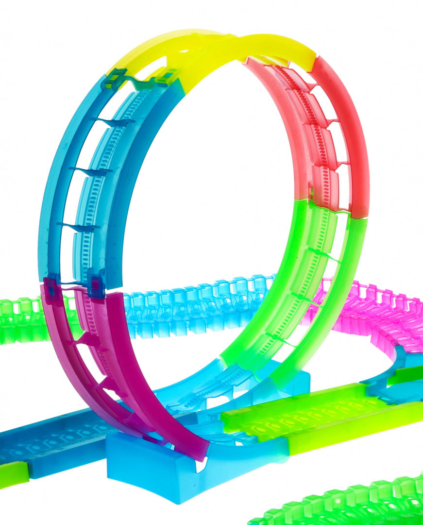 Svjetleća staza za autiće Glow track- 132 elemenata