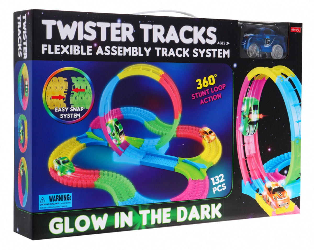 Svjetleća staza za autiće Glow track- 132 elemenata