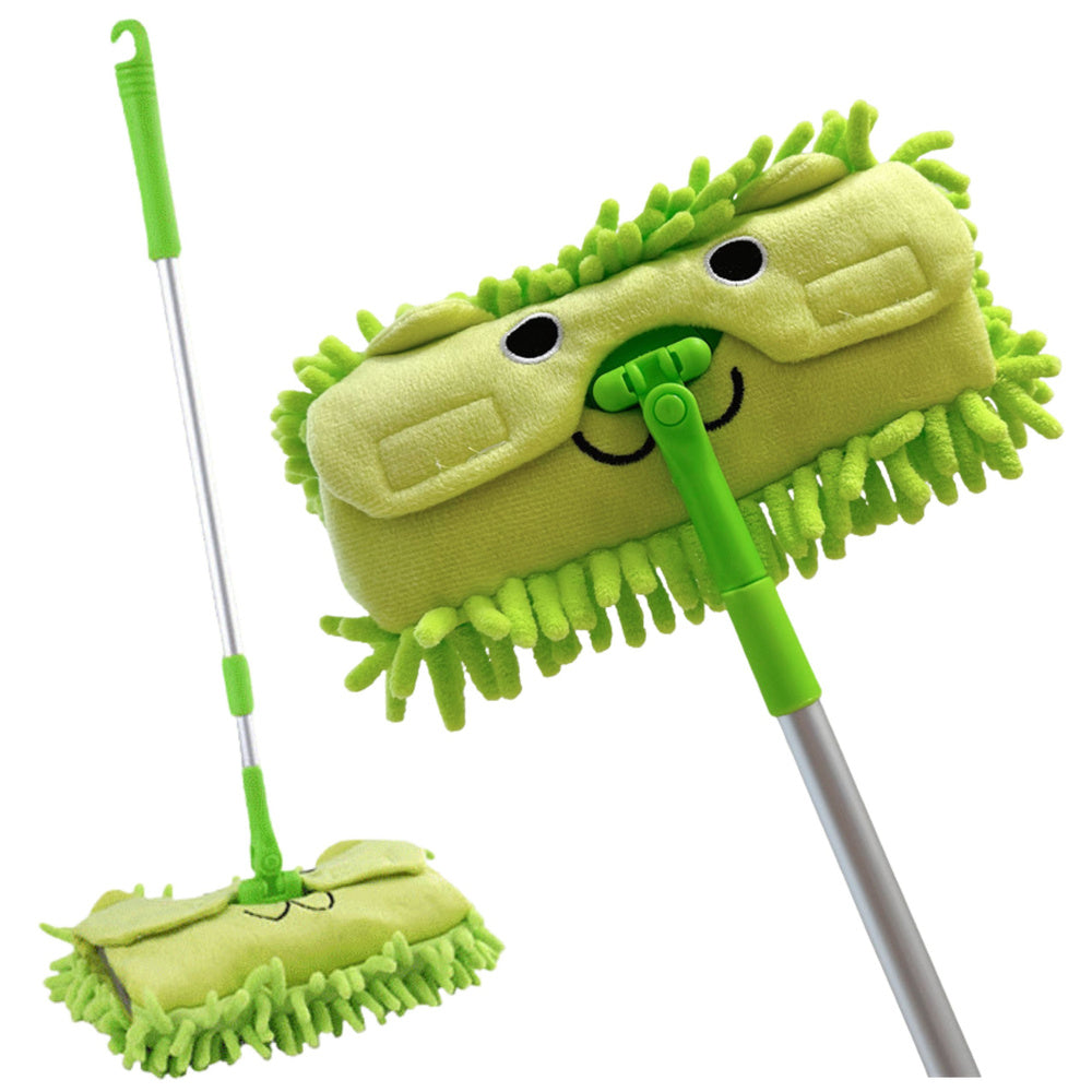 Teleskopski mop za djecu s motivom životinje - zeleni