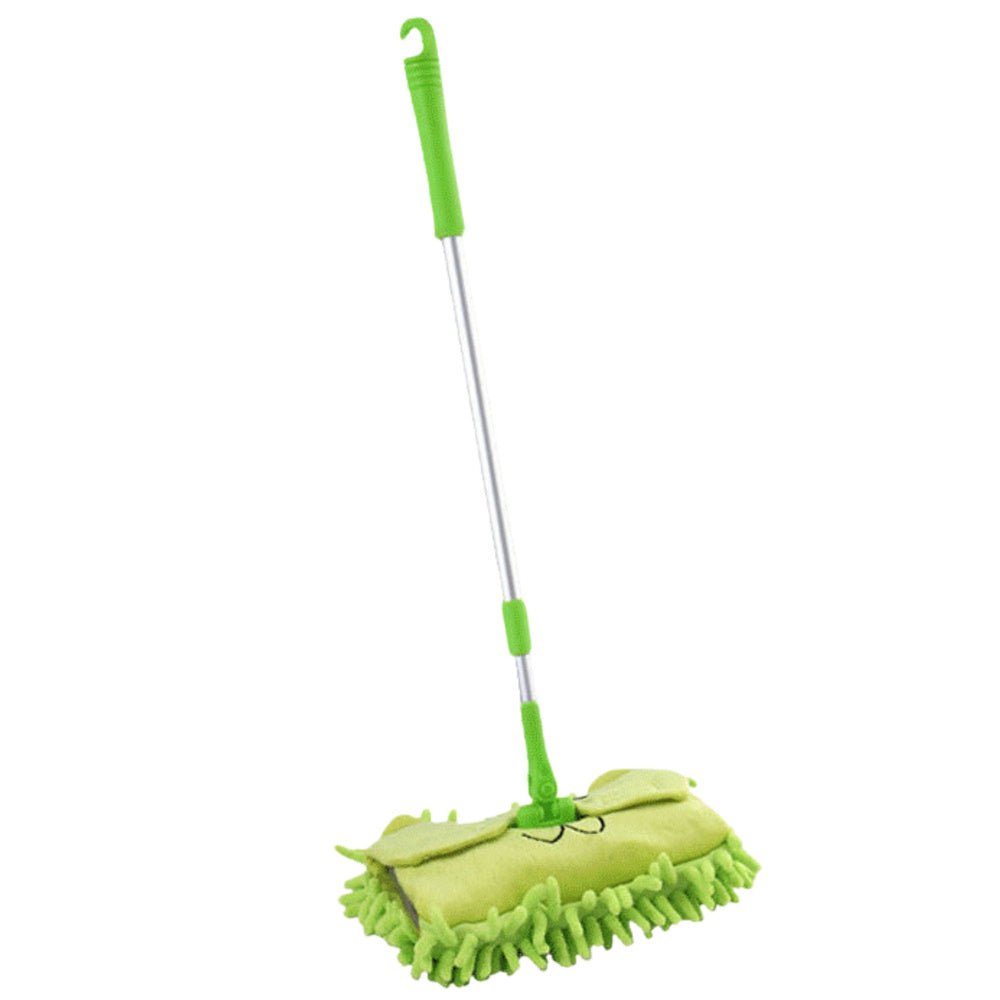 Teleskopski mop za djecu s motivom životinje - zeleni
