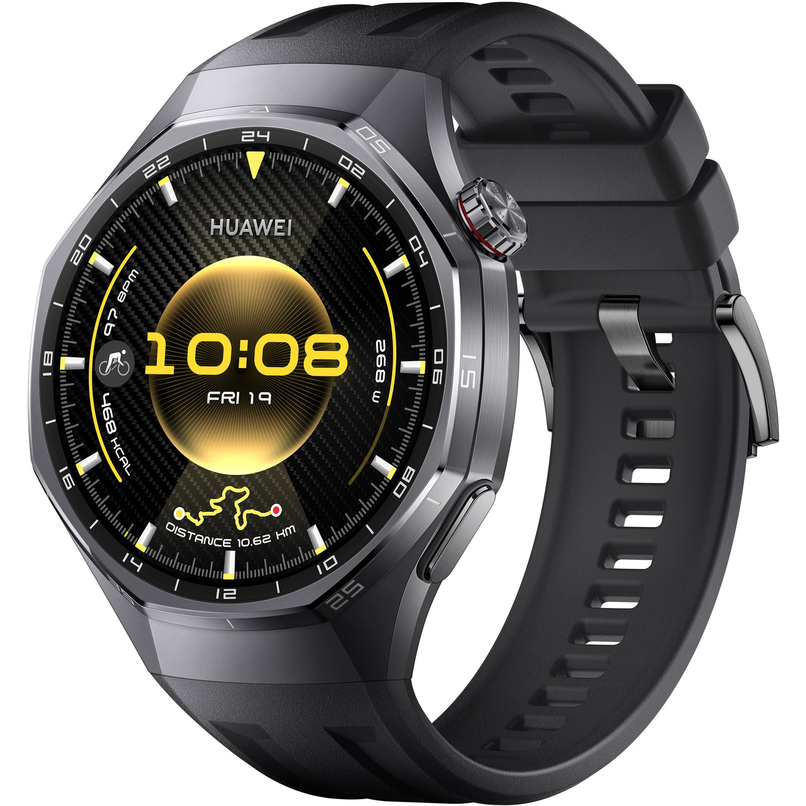 Huawei WATCH GT6 PRO 3,73 cm (1.47") AMOLED 46 mm Digitalno 466 x 466 pikseli Ekran osjetljiv na dodir Crno GPS