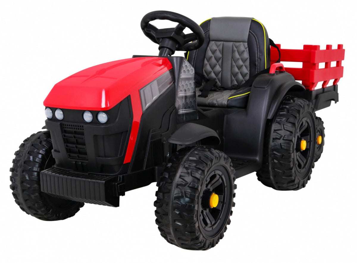 Traktor na akumulator s prikolicom Titanium - Crveni