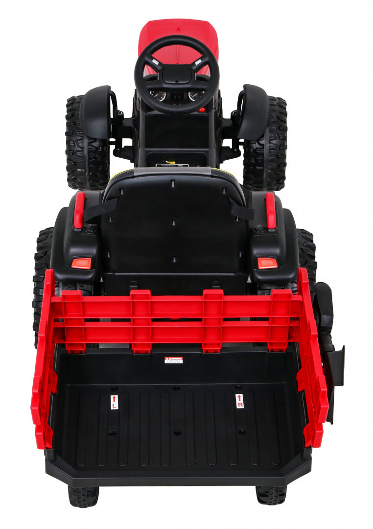 Traktor na akumulator s prikolicom Titanium - Crveni