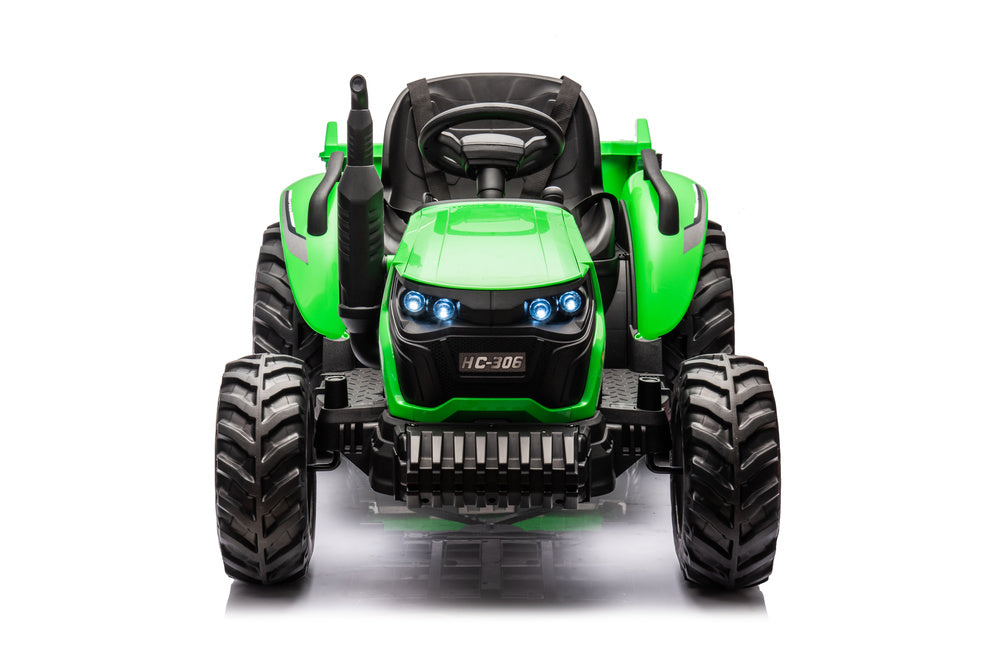 Traktor na akumulator s prikolicom HC-306 24V - Zeleni