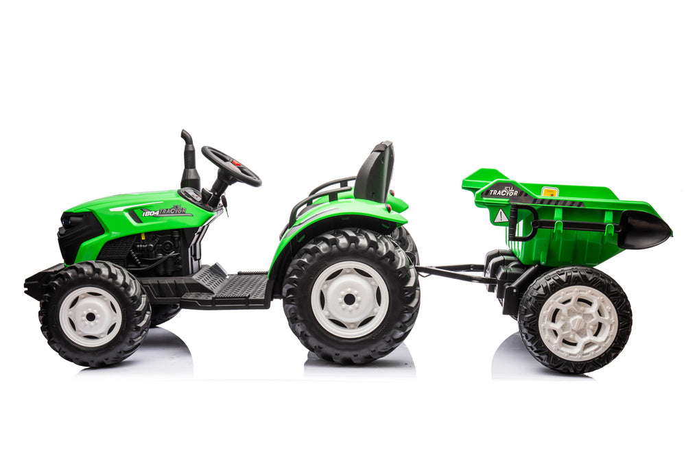 Traktor na akumulator s prikolicom HC-306 24V - Zeleni