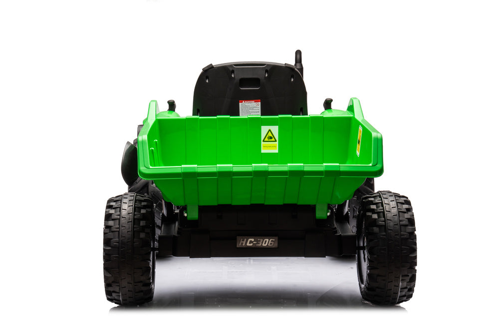 Traktor na akumulator s prikolicom HC-306 24V - Zeleni