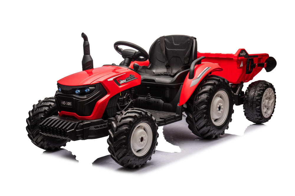 Traktor na akumulator s prikolicom HC-306 24V - crveni