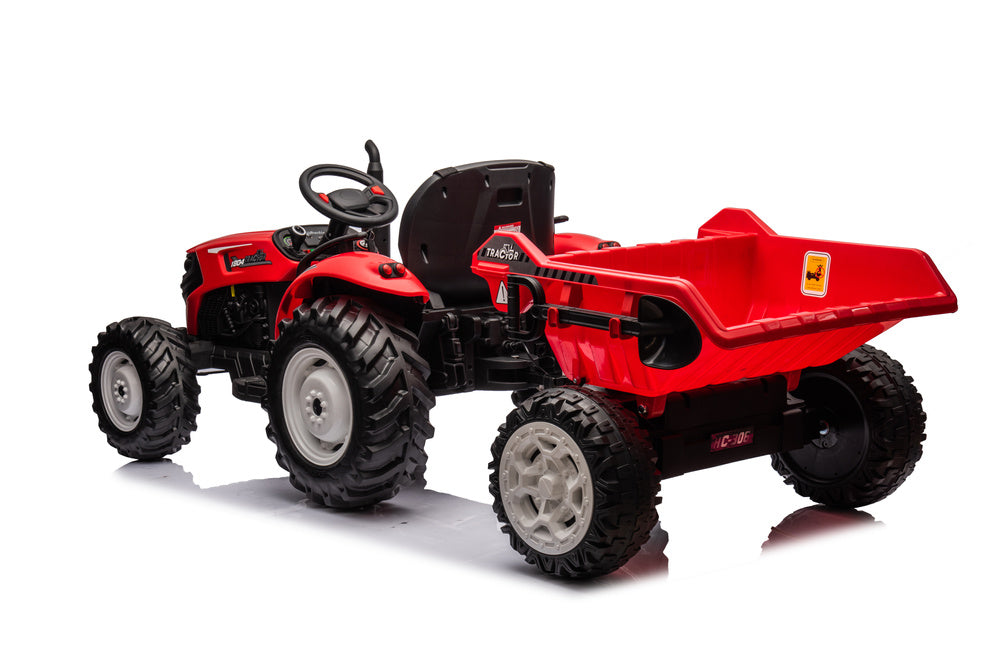 Traktor na akumulator s prikolicom HC-306 24V - crveni