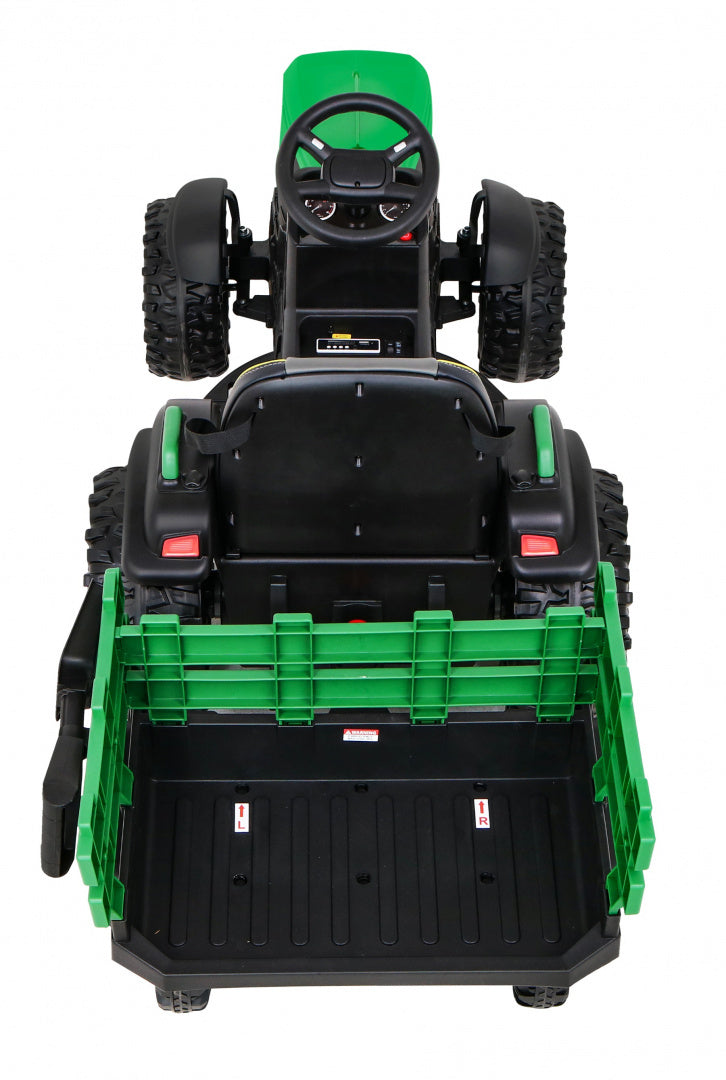 Traktor na akumulator s prikolicom Titanium - zeleni