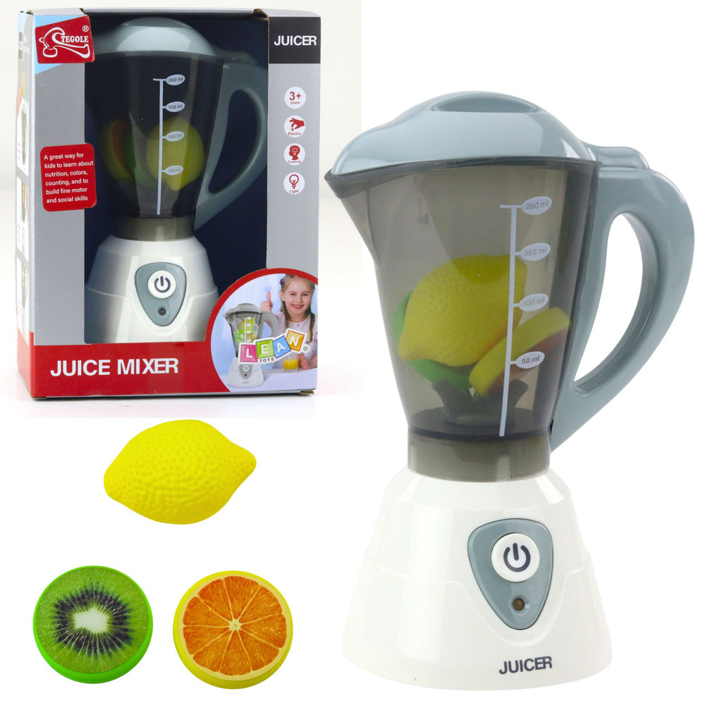 Blender za igru sa zvučnim efektima i umjetnim voćem - sivo/bijeli