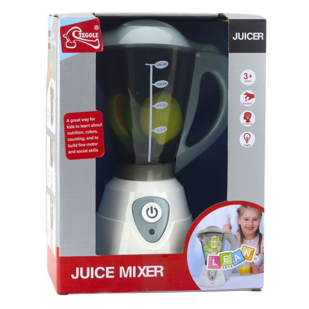 Blender za igru sa zvučnim efektima i umjetnim voćem - sivo/bijeli
