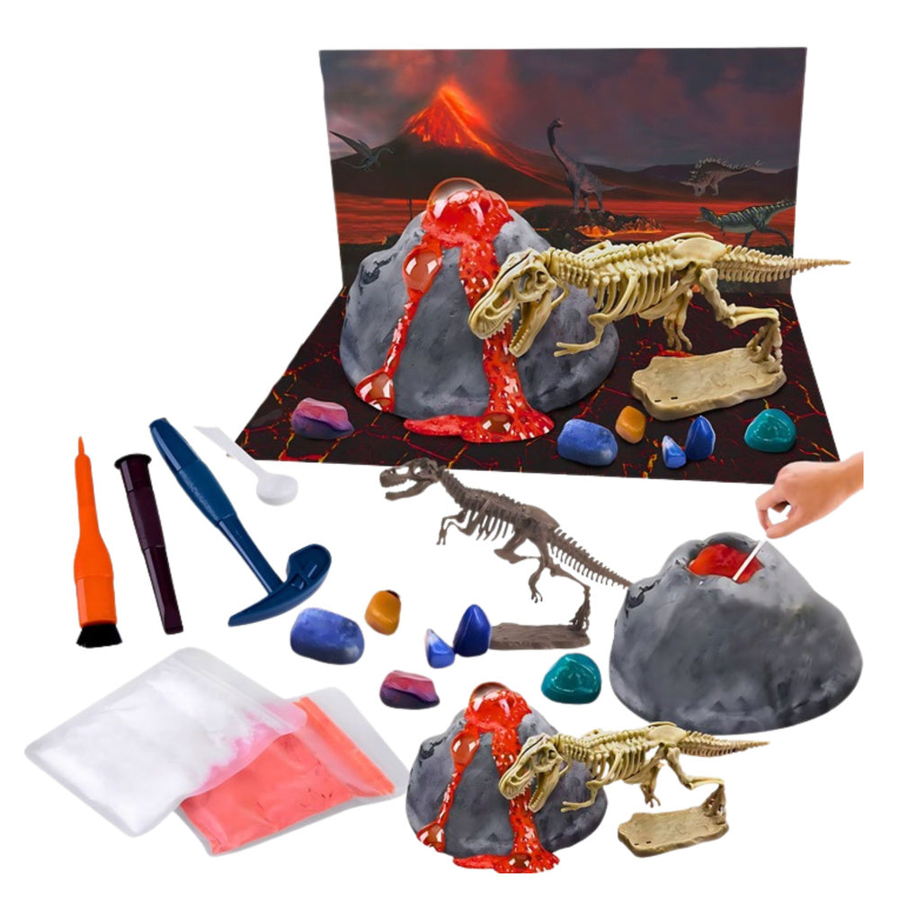 Set za igru za male kemičare s vulkanom i dinosaurima